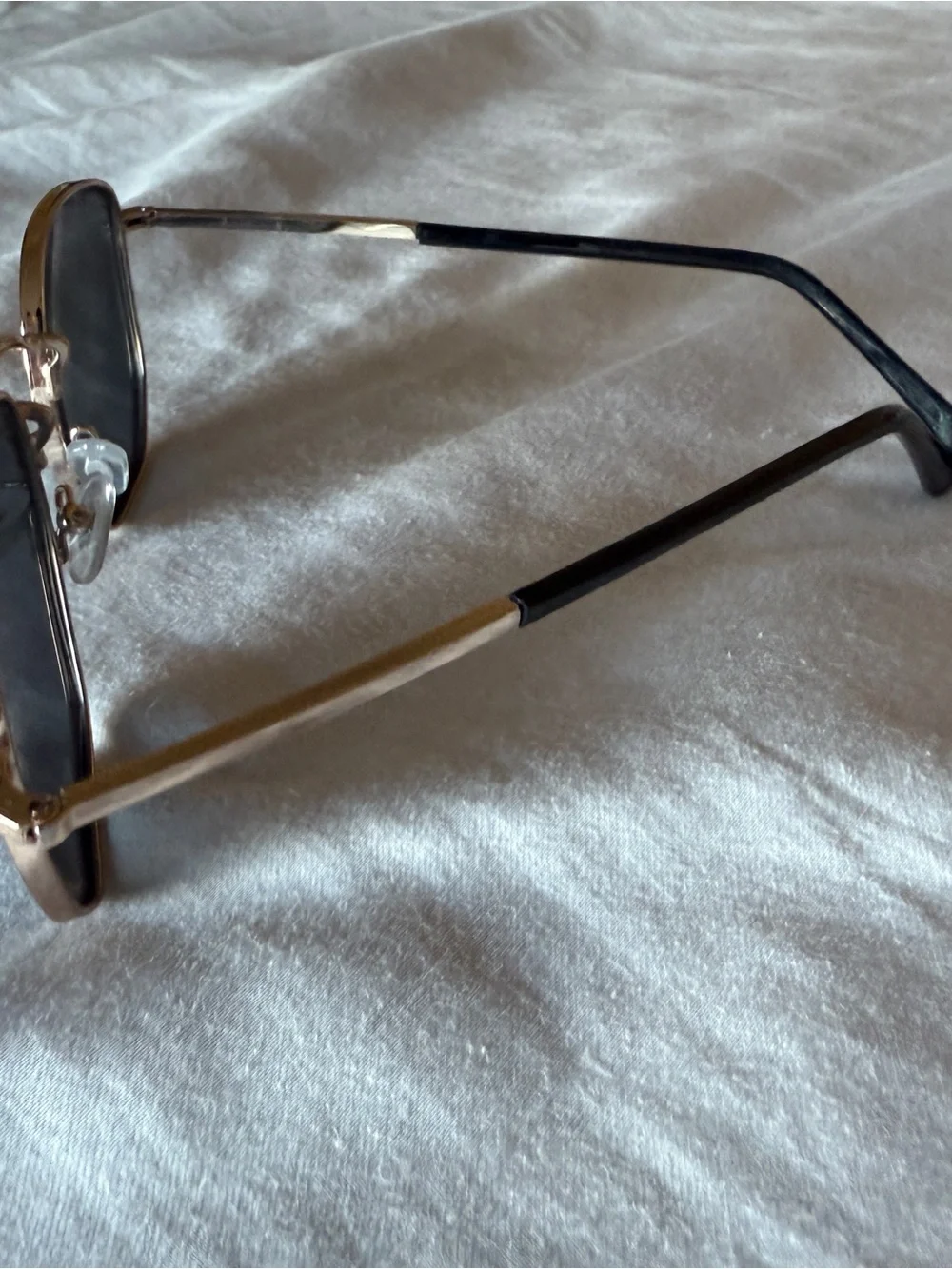 Women's Sunglasses Designer Black Lens Oversized Hexagon Celebrity Gold Frame